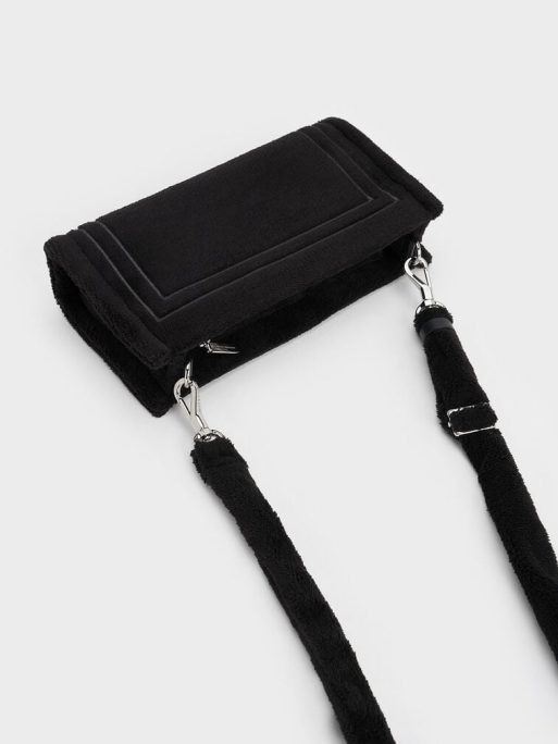 C&K Loey Textured Shoulder Bag - Black - Image 5