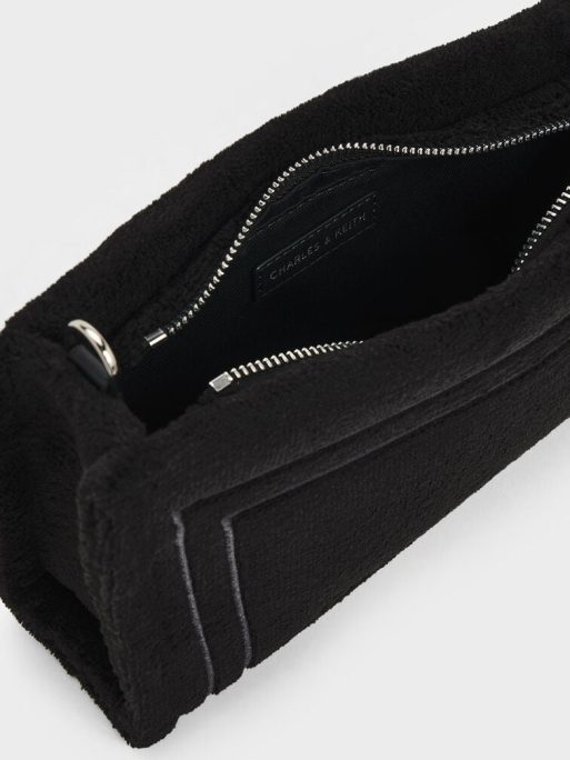 C&K Loey Textured Shoulder Bag - Black - Image 9