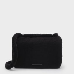 C&K Loey Textured Crossbody Bag - Jet Black