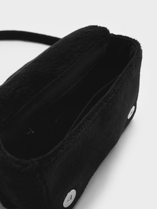 C&K Loey Textured Crossbody Bag - Jet Black - Image 8