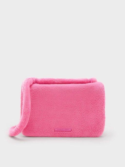 C&K Loey Textured Crossbody Bag - Pink