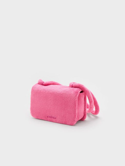 C&K Loey Textured Crossbody Bag - Pink - Image 3