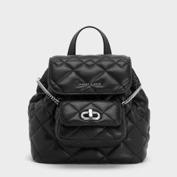 C&K Aubrielle Quilted Backpack - Noir