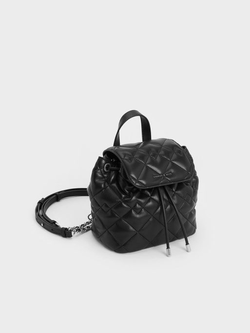 C&K Aubrielle Quilted Backpack - Noir - Image 3