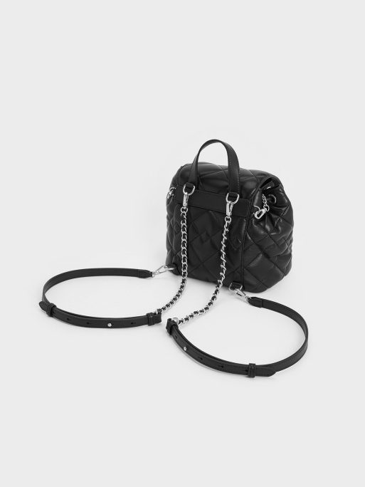 C&K Aubrielle Quilted Backpack - Noir - Image 5
