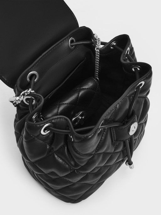 C&K Aubrielle Quilted Backpack - Noir - Image 7