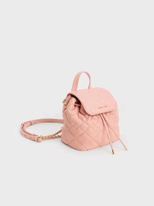 C&K Aubrielle Quilted Backpack - Pink - Image 2
