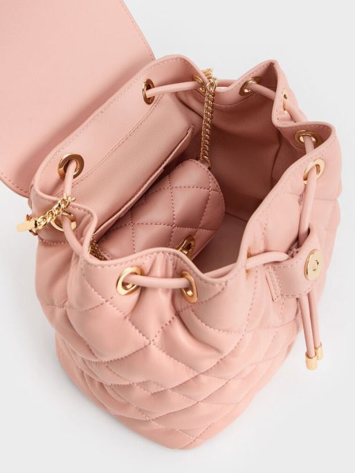 C&K Aubrielle Quilted Backpack - Pink - Image 5