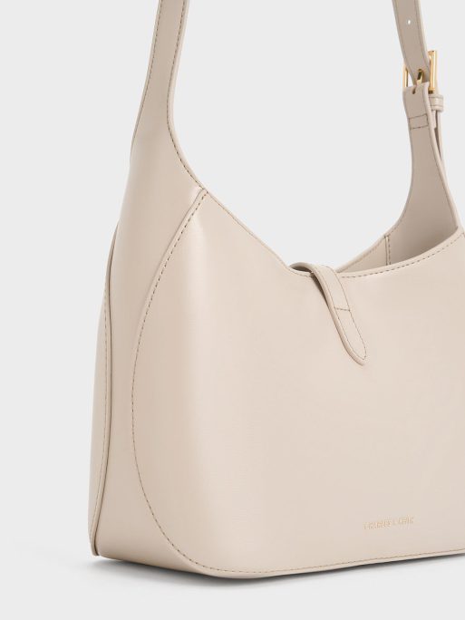 C&K Wisteria Belted Shoulder Bag - Oat - Image 3