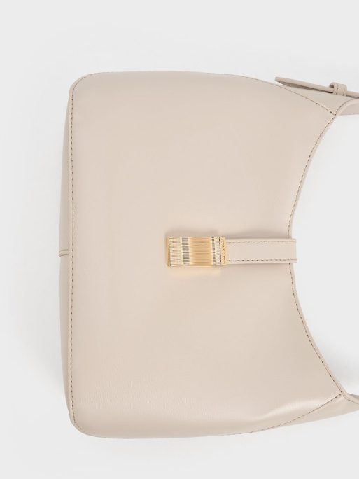 C&K Wisteria Belted Shoulder Bag - Oat - Image 4