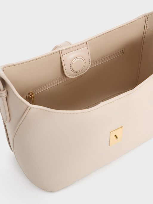 C&K Wisteria Belted Shoulder Bag - Oat - Image 5