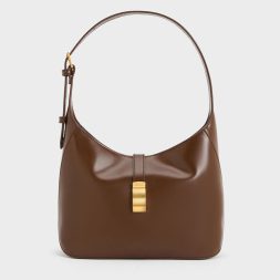 C&K Wisteria Belted Shoulder Bag - Dark Brown