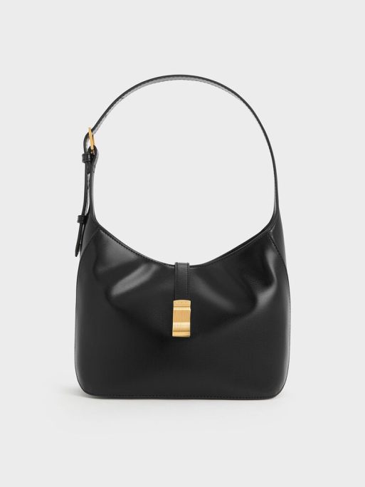 C&K Wisteria Belted Shoulder Bag - Black