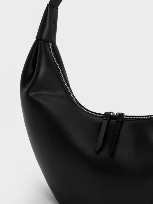 C&K Odella Curved Hobo Bag - Noir - Image 4