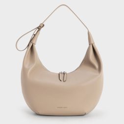 C&K Odella Curved Hobo Bag - Taupe