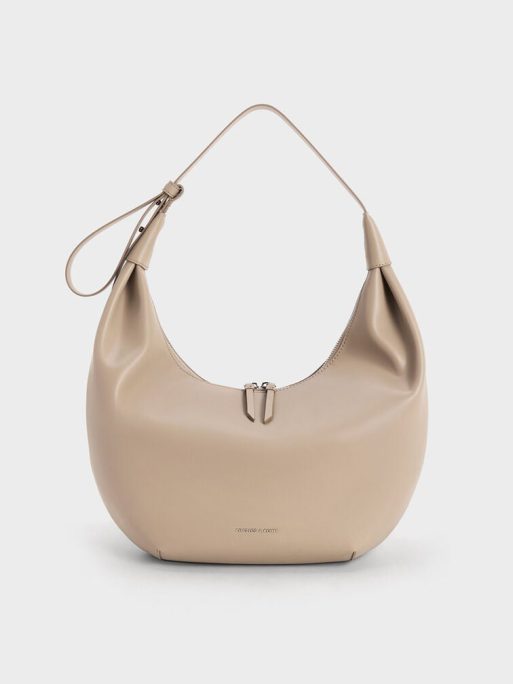 C&K Odella Curved Hobo Bag - Taupe