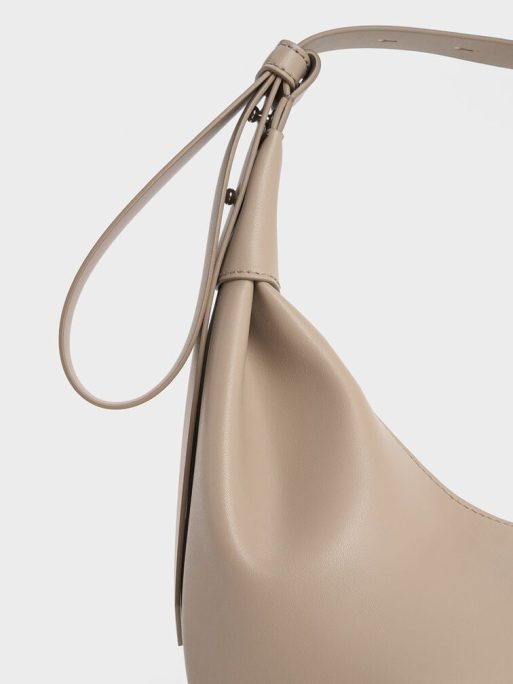 C&K Odella Curved Hobo Bag - Taupe - Image 4