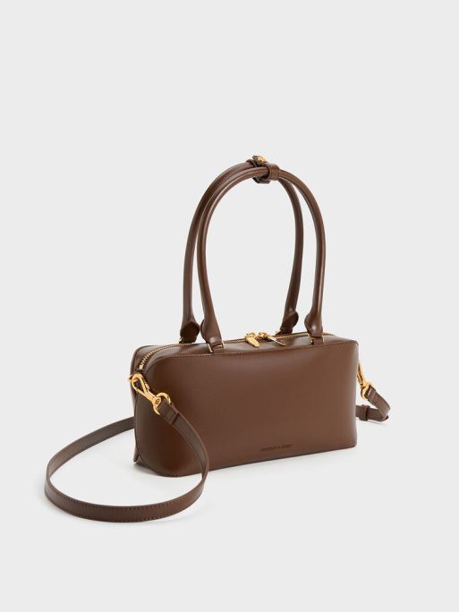 C&K Wisteria Elongated Tote Bag - Dark Brown - Image 2