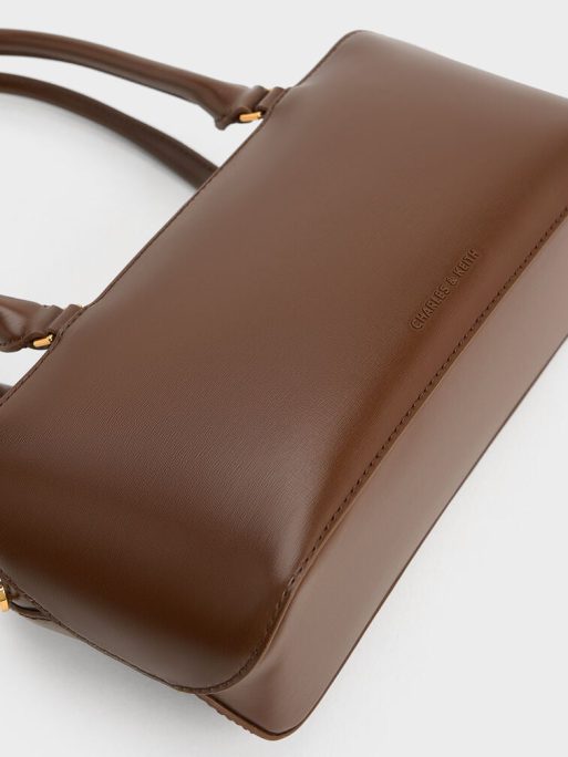 C&K Wisteria Elongated Tote Bag - Dark Brown - Image 4