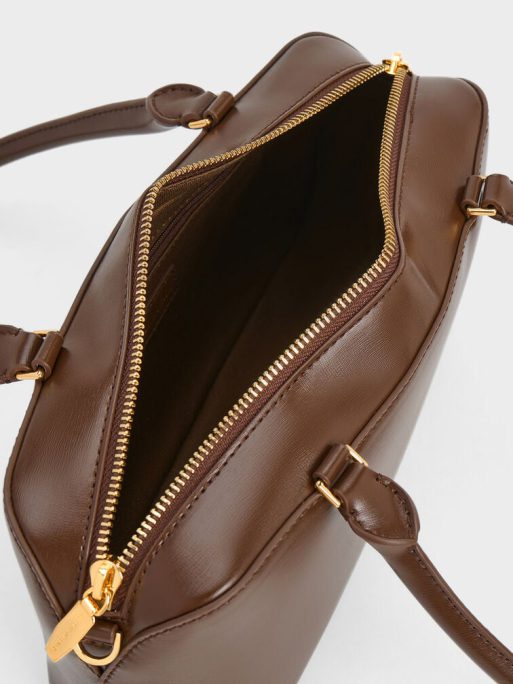 C&K Wisteria Elongated Tote Bag - Dark Brown - Image 5