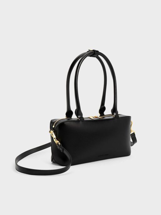 C&K Wisteria Elongated Tote Bag - Black - Image 2