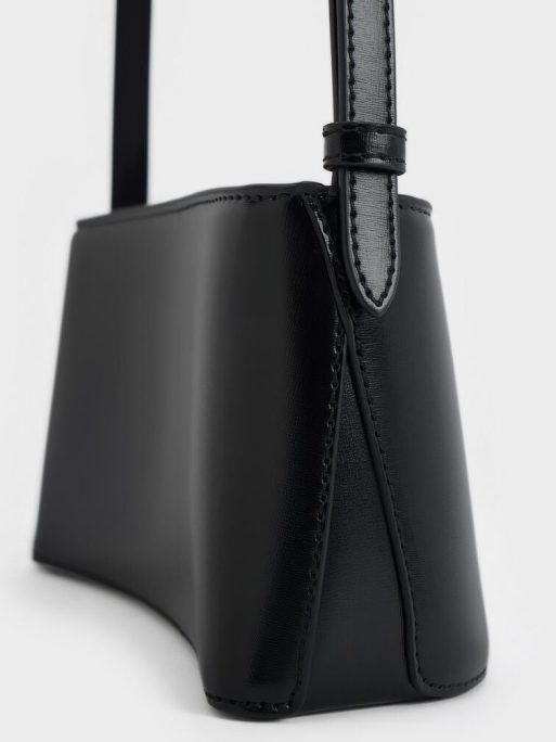 C&K Wisteria Elongated Shoulder Bag - Black - Image 3