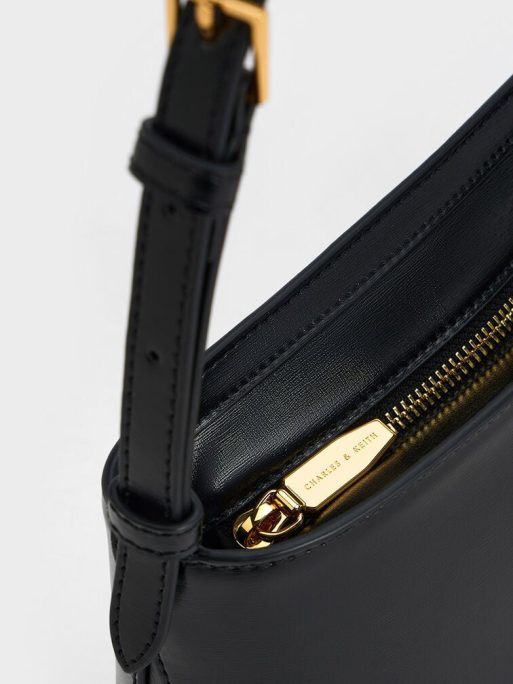 C&K Wisteria Elongated Shoulder Bag - Black - Image 4