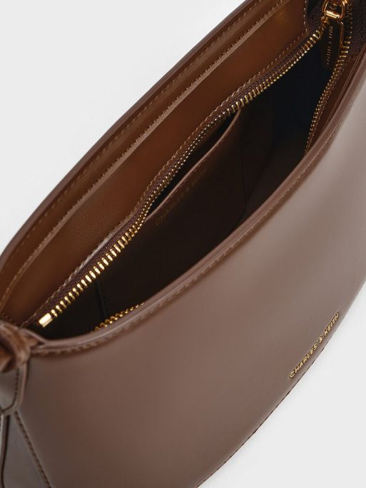 C&K Wisteria Elongated Shoulder Bag - Dark Brown - Image 5