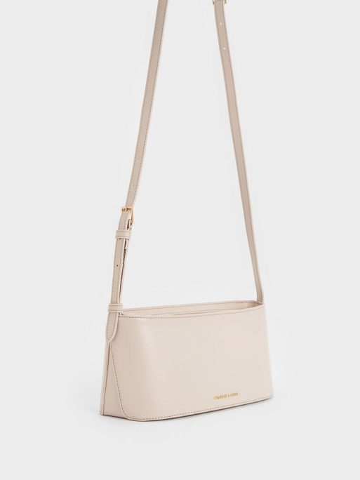 C&K Wisteria Elongated Shoulder Bag - Oat - Image 2