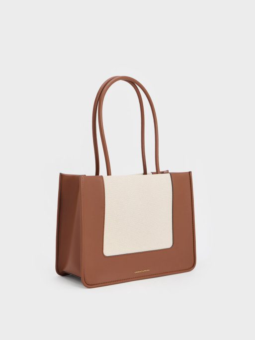 C&K Daylla Canvas Tote Bag - Tan - Image 2