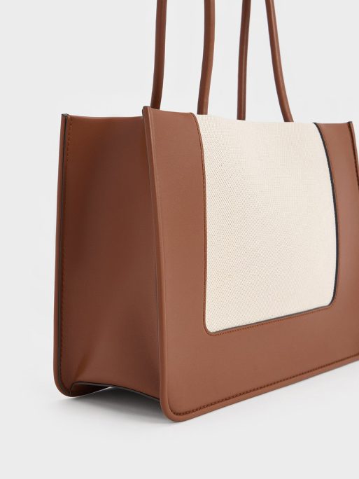 C&K Daylla Canvas Tote Bag - Tan - Image 3
