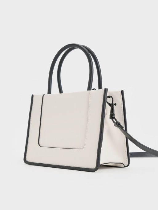 C&K Mini Daylla Tote Bag - Cream - Image 3