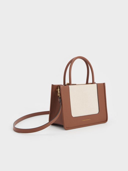 C&K Mini Daylla Canvas Tote Bag - Tan - Image 2