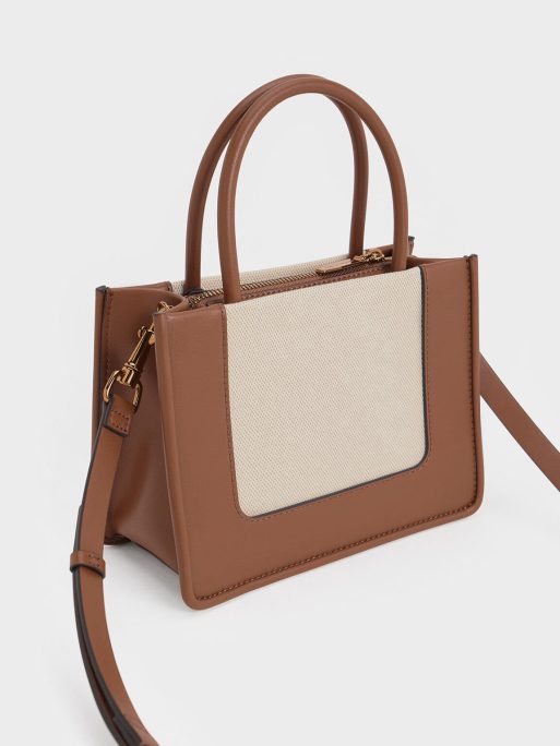 C&K Mini Daylla Canvas Tote Bag - Tan - Image 3