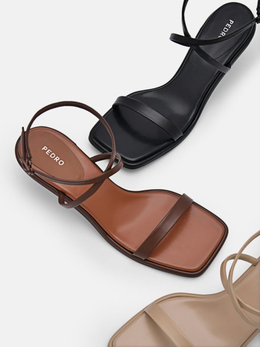 PEDRO Myra Heel Sandals - Dark Brown - Image 6