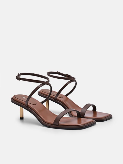 PEDRO Myra Heel Sandals - Dark Brown - Image 2