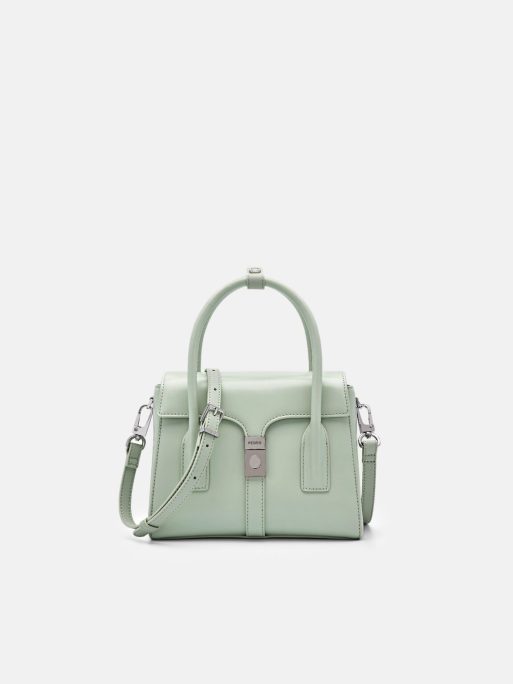 PEDRO Studio Farida Leather Compact Handbag - Light Green