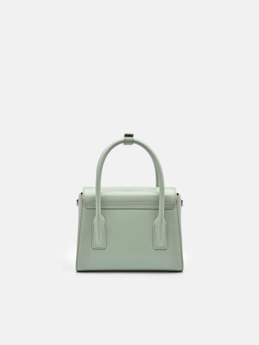 PEDRO Studio Farida Leather Compact Handbag - Light Green - Image 3