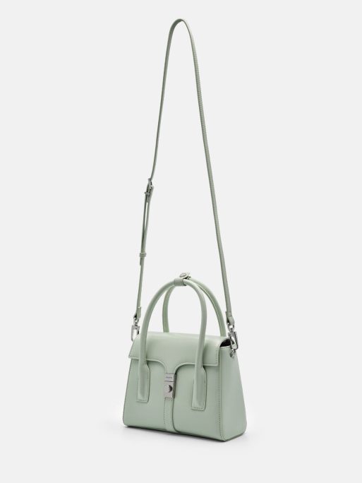 PEDRO Studio Farida Leather Compact Handbag - Light Green - Image 4