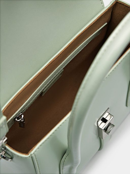 PEDRO Studio Farida Leather Compact Handbag - Light Green - Image 6