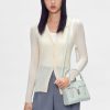 PEDRO Studio Farida Leather Compact Handbag - Light Green - Image 7