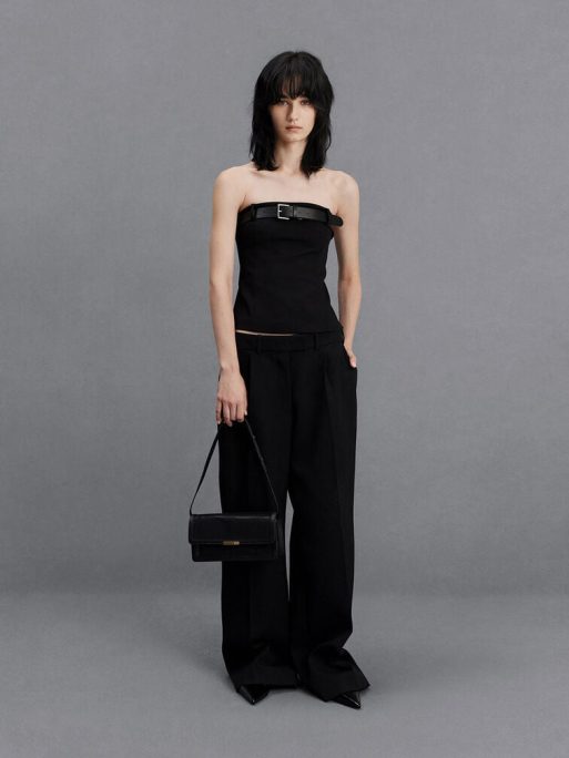 C&K Mesh & Leather Shoulder Bag - Black - Image 2