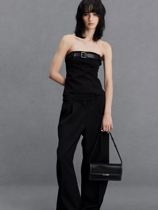 C&K Mesh & Leather Shoulder Bag - Black - Image 5