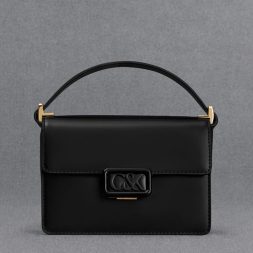 C&K Leather Boxy Bag - Black