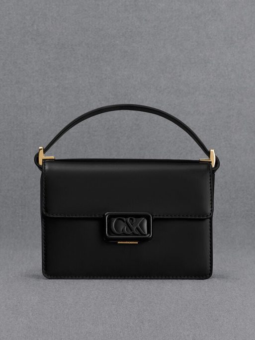 C&K Leather Boxy Bag - Black