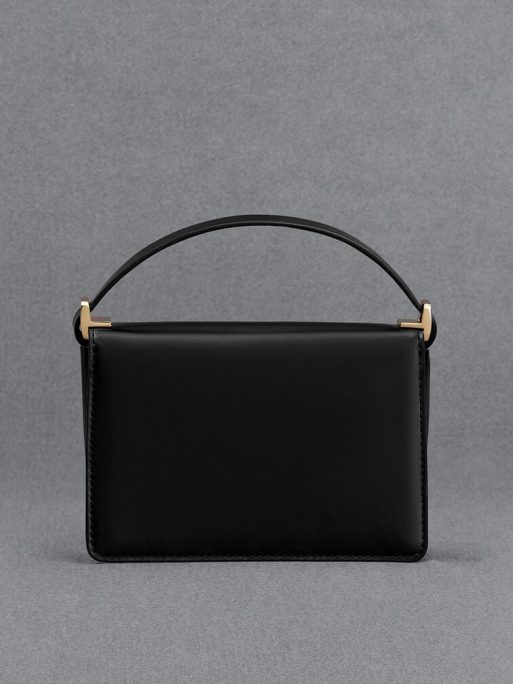 C&K Leather Boxy Bag - Black - Image 3