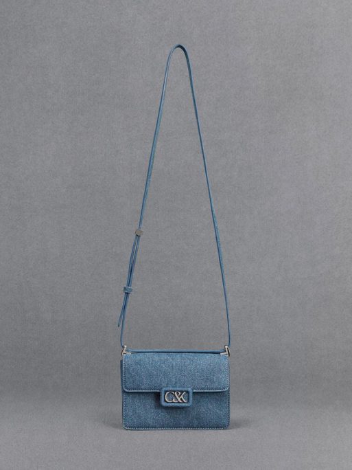 C&K Denim Boxy Bag - Blue - Image 4