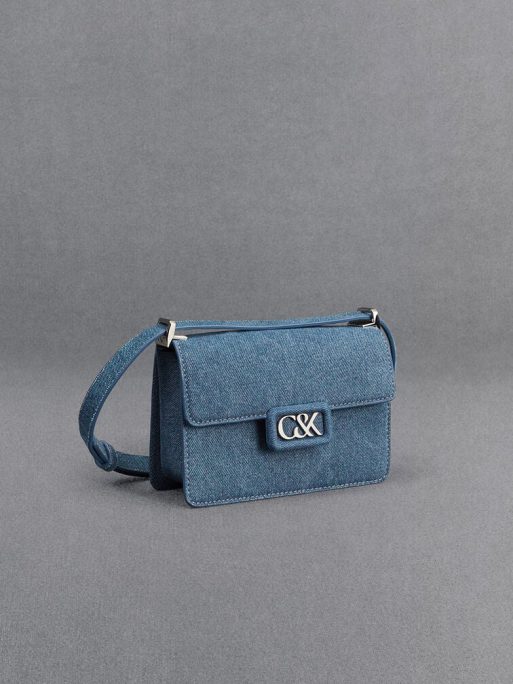 C&K Denim Boxy Bag - Blue - Image 5