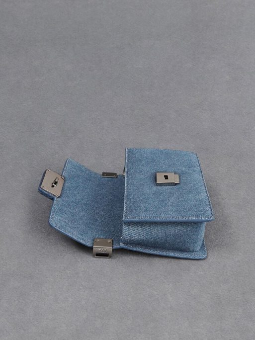 C&K Denim Boxy Bag - Blue - Image 6