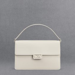 C&K Leather Shoulder Bag - White